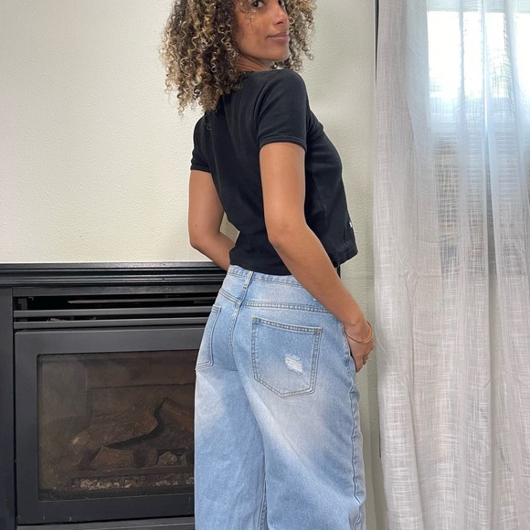 Vintage 00s black graphic baby tee (XS) black Pete Disney - Picture 6 of 7